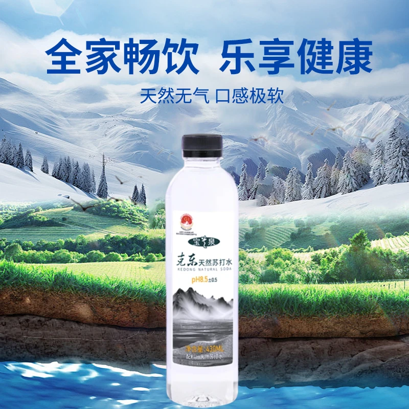 宝芝泉 克东天然苏打水弱碱水HP8.5±0.5小分子团水430毫升12瓶
