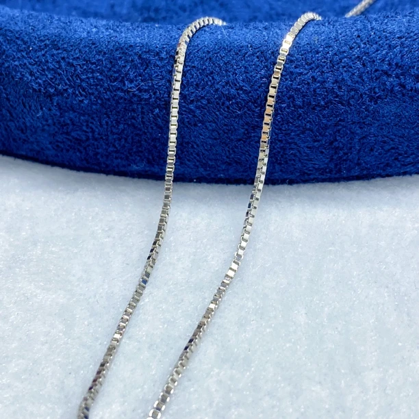 铂金950女士项链盒子链时尚百搭简约官方质检一物一证