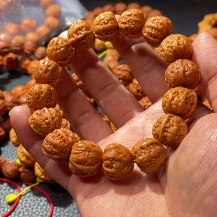 文玩核桃手串毛***球磨盘