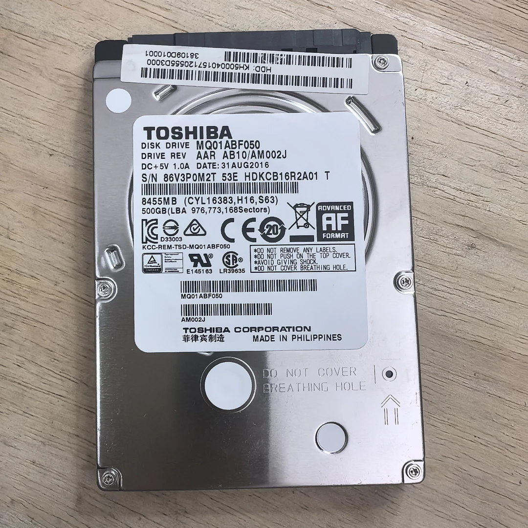 99新 TOSHIBA/东芝 东芝笔记本硬盘  2.5寸 500G