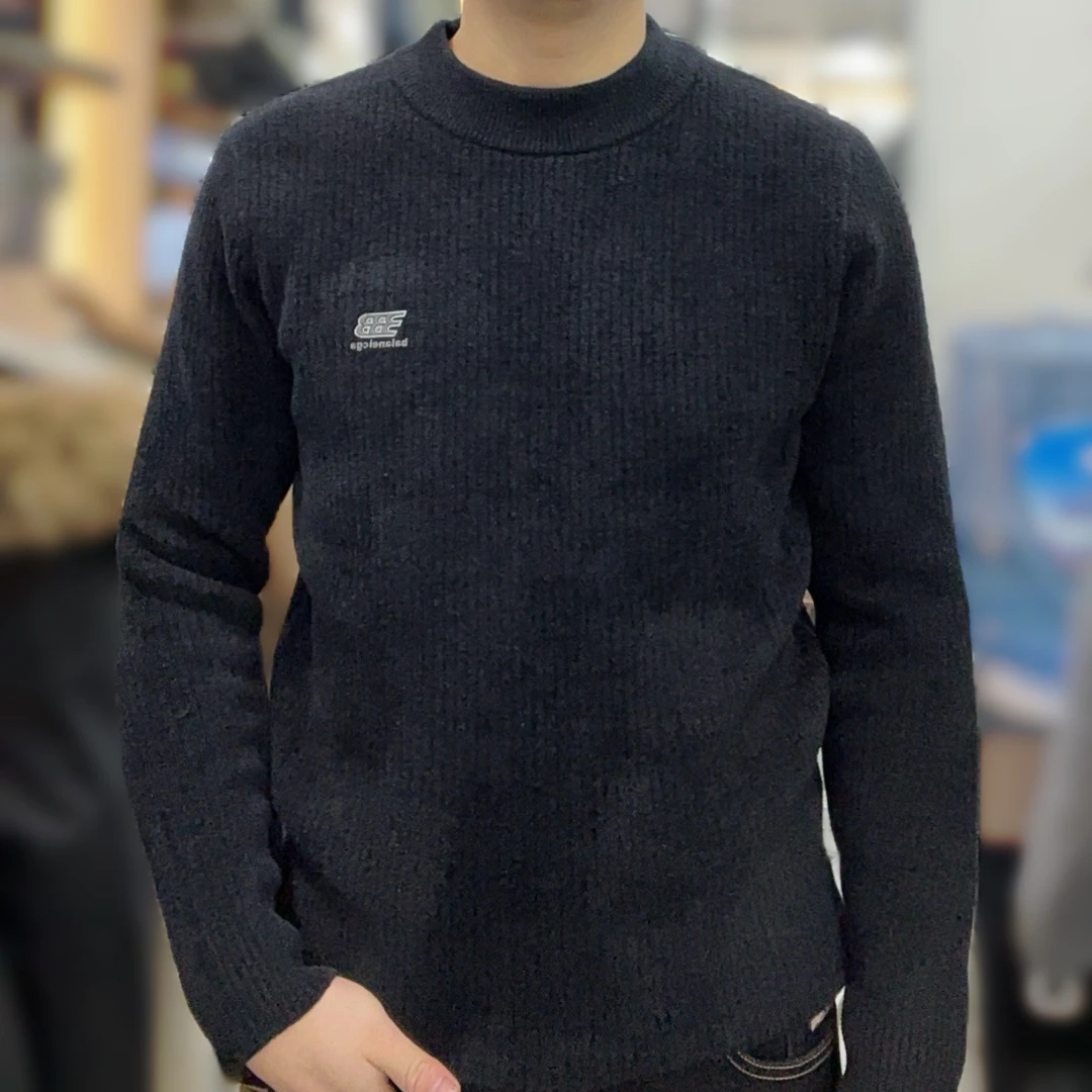 9908「一体绒毛衣」冬季中领休闲百搭欧棉绒打底