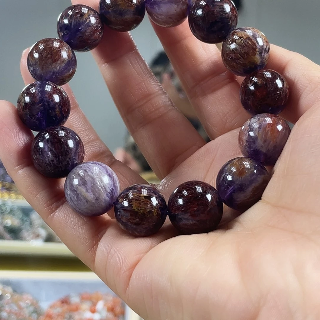 水晶手链未镶嵌J**y紫幽灵