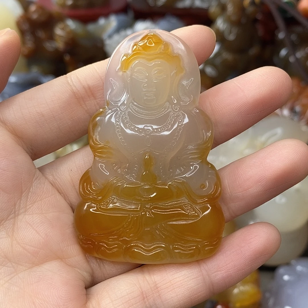 玛瑙/玉髓未镶嵌吊坠