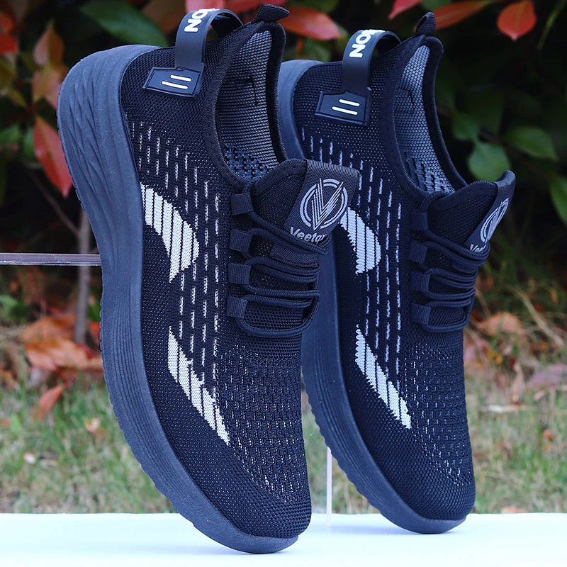 男鞋夏季薄款透气网面鞋防臭百搭时尚休闲鞋轻便一脚蹬运动工作鞋