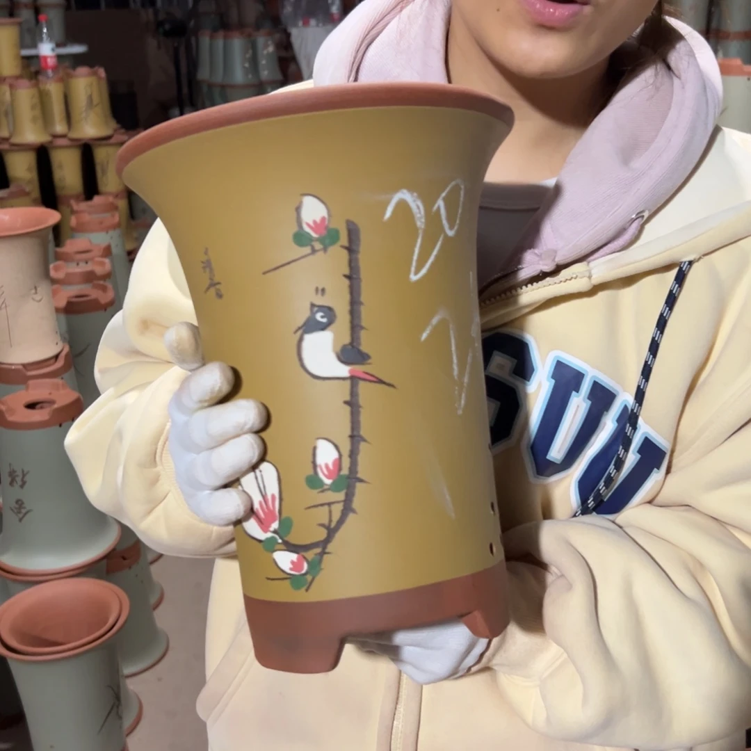 宜兴川阁紫砂花盆单个