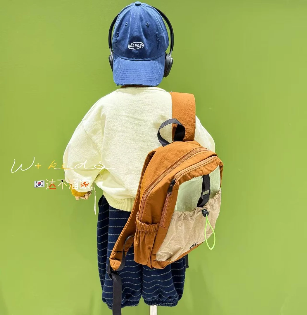 【W+韩系童装】春秋儿童韩系休闲男女宝百搭拼色双肩小包包 XMZ067
