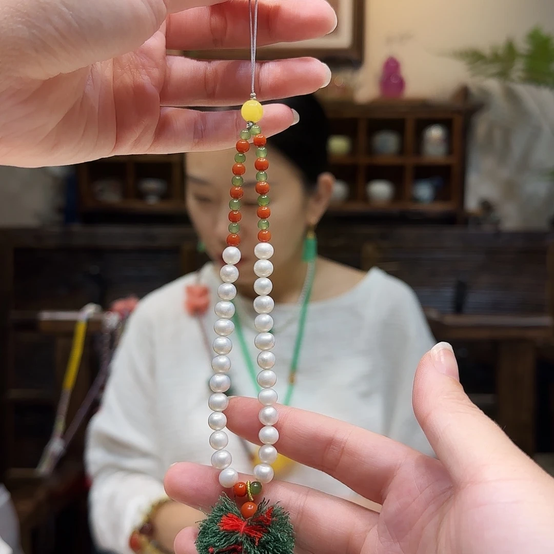 淡水珍珠未镶嵌套链挂件