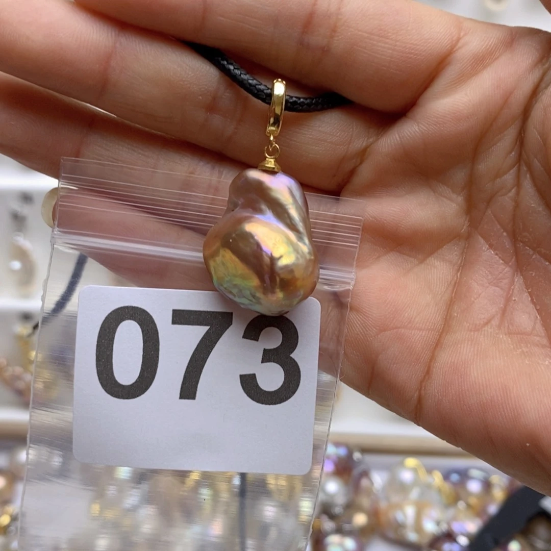 淡水珍珠颈饰银S925镶嵌73