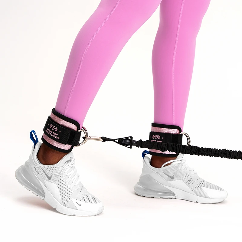 龙门架脚踝套蜜桃臀弹力带阻力皮筋拉力绳练臀腿健身房可家用器材