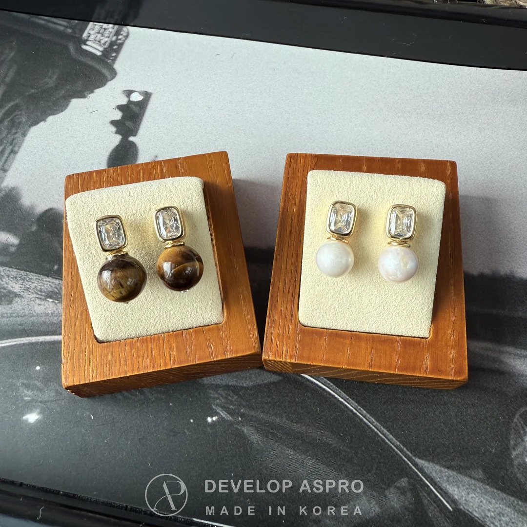 非金属仿珍珠耳饰 【现货】韩国新款正品爆款洋气耳钉XP193