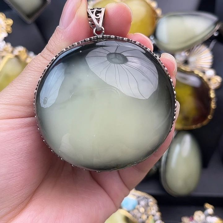 琥珀银S925镶嵌裸石