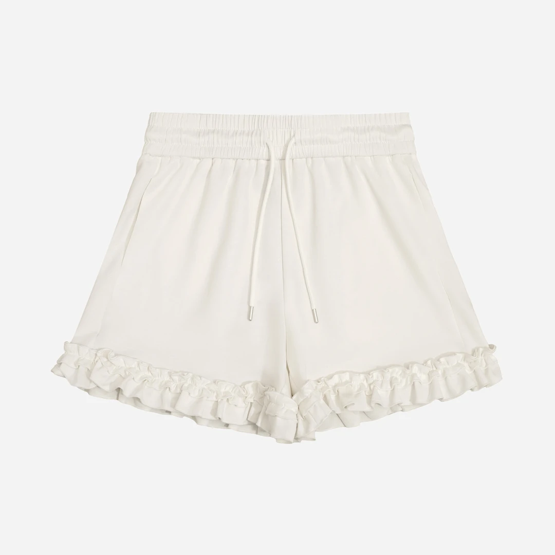 25N夏季新款轻奢高级感美式街头潮流原创设计蕾花边短裤 152609