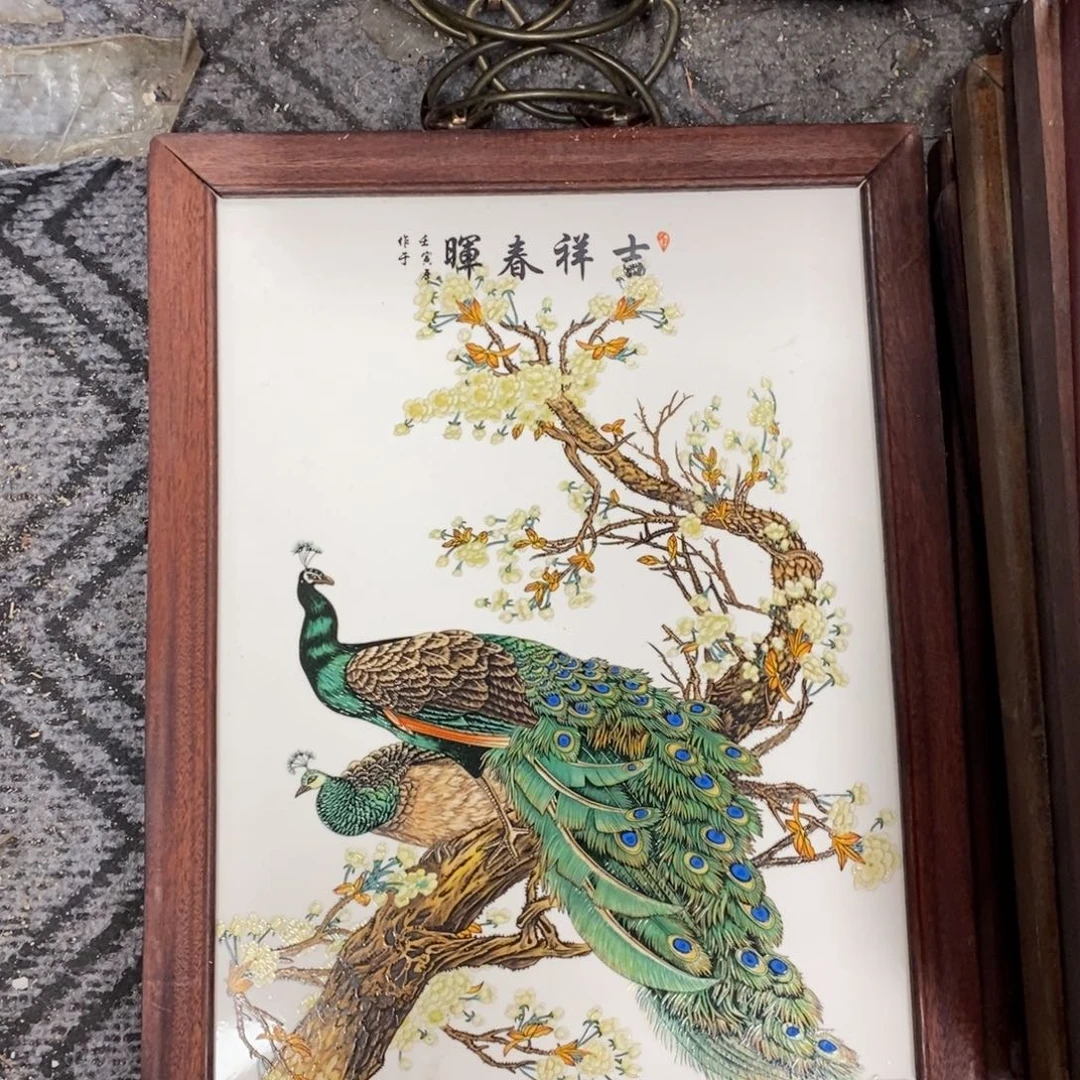 瓷片37*28*1景德镇瓷板画柴窑烧制