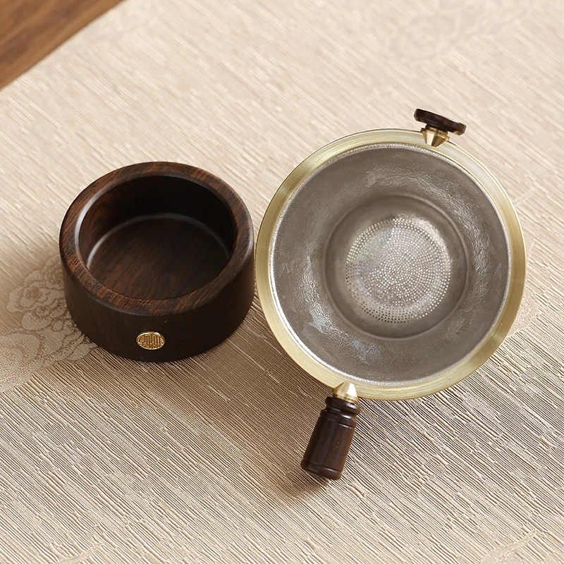 纯钛茶漏茶滤高档茶水分离器公道杯过滤网泡茶器茶隔超细千孔一体