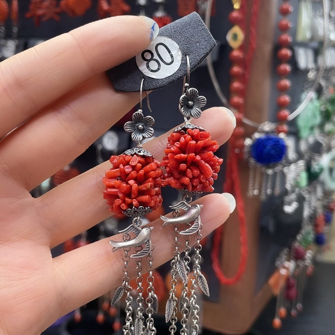 翡翠耳饰银S925镶嵌日**城223fghjhhj