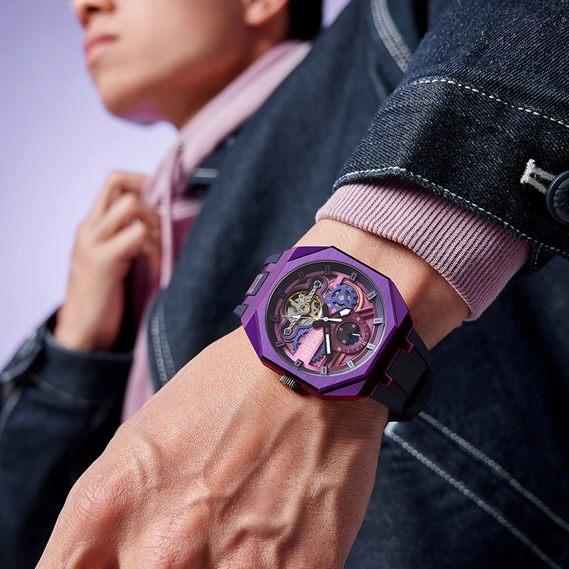 Dickies机械表男款潮酷设计男士镂空大表盘户外工装防水机械手表