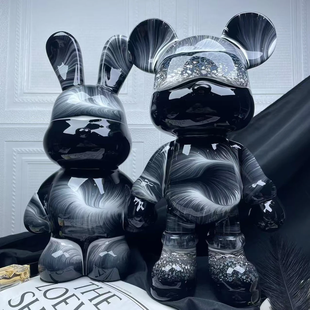 【精品套装】手工DIY流体熊高档创意玄关摆件客厅装饰品礼物