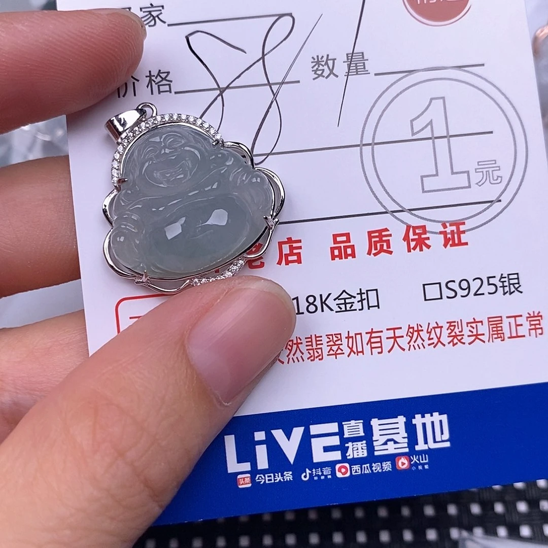 翡翠银S925镶嵌颈饰