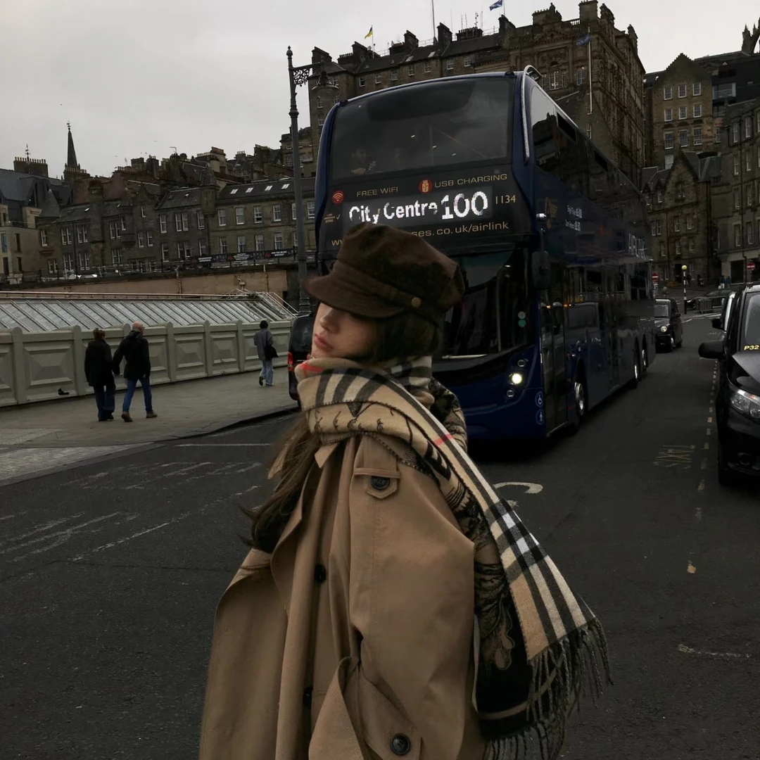 百搭羊绒羊毛围巾秋冬加厚保暖简约流苏款