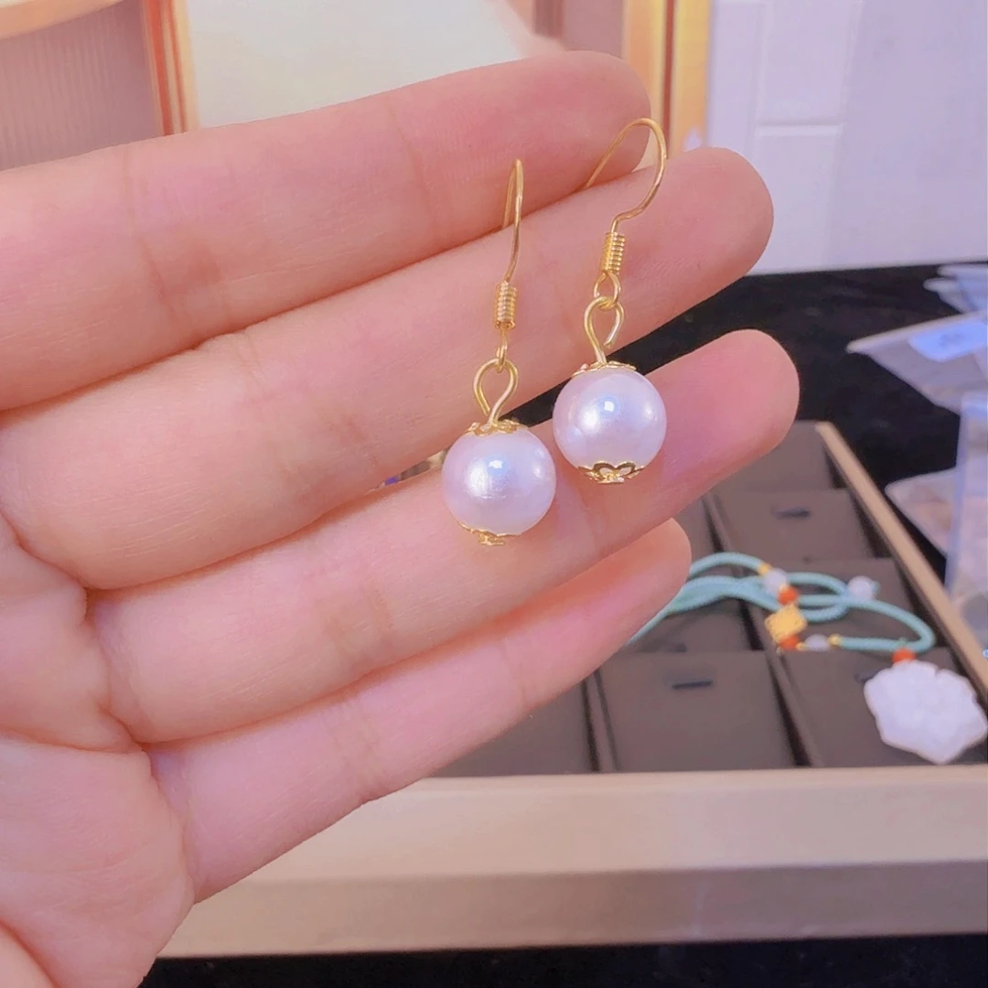 玛瑙/玉髓耳钉银S925镶嵌205