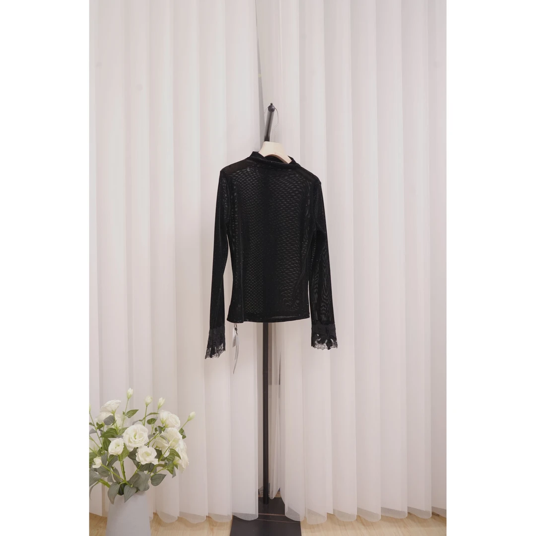 2025文哥工作室女秋季高定时尚设计气质上衣蕾丝镂空BLX-9867