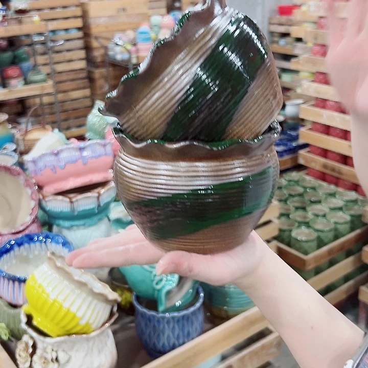 有孔，满10元发货多肉陶瓷花盆