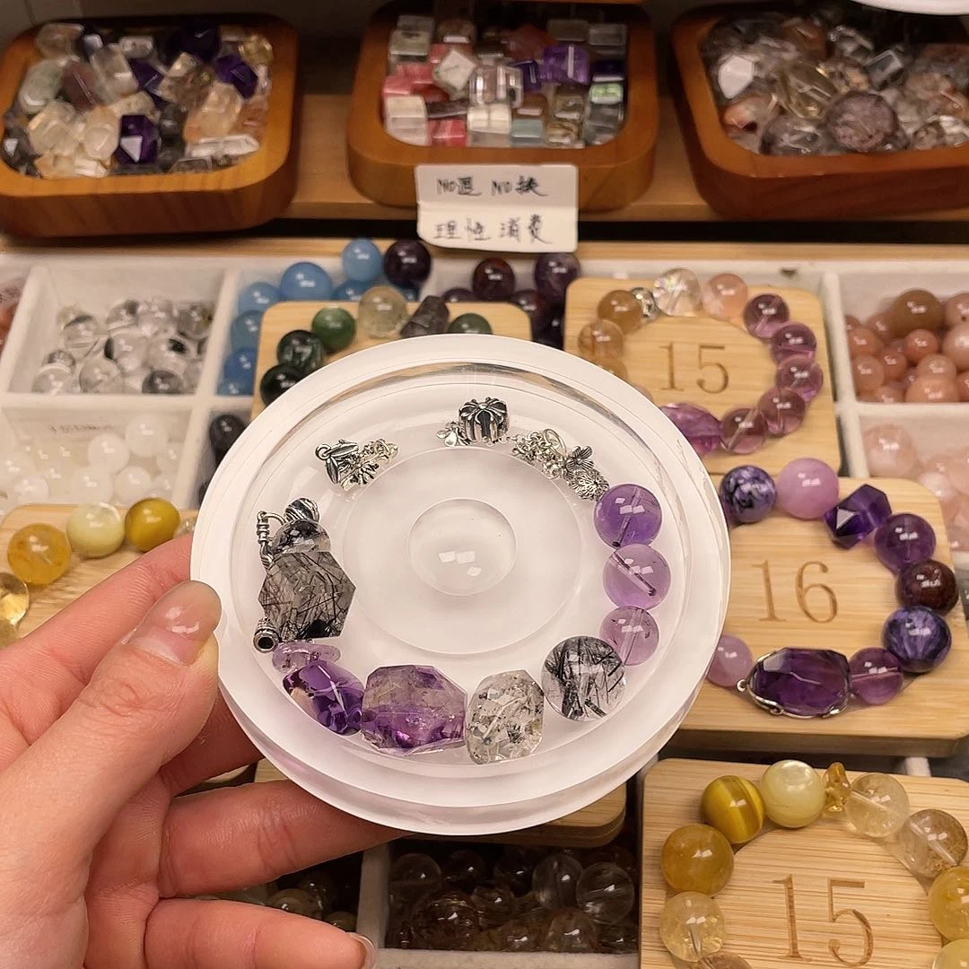 烟晶手链合金锤*水晶