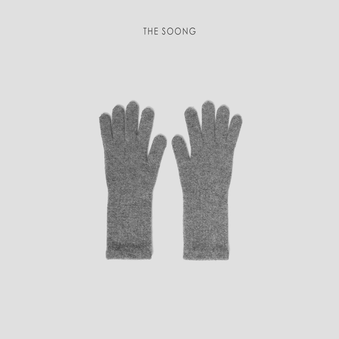 THESOONG|经典洋毛保暖防寒长款针织手套外套HWZB5901
