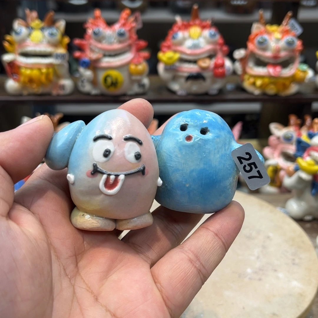 摆件纯手工抽象陶瓷摆件福利组合257