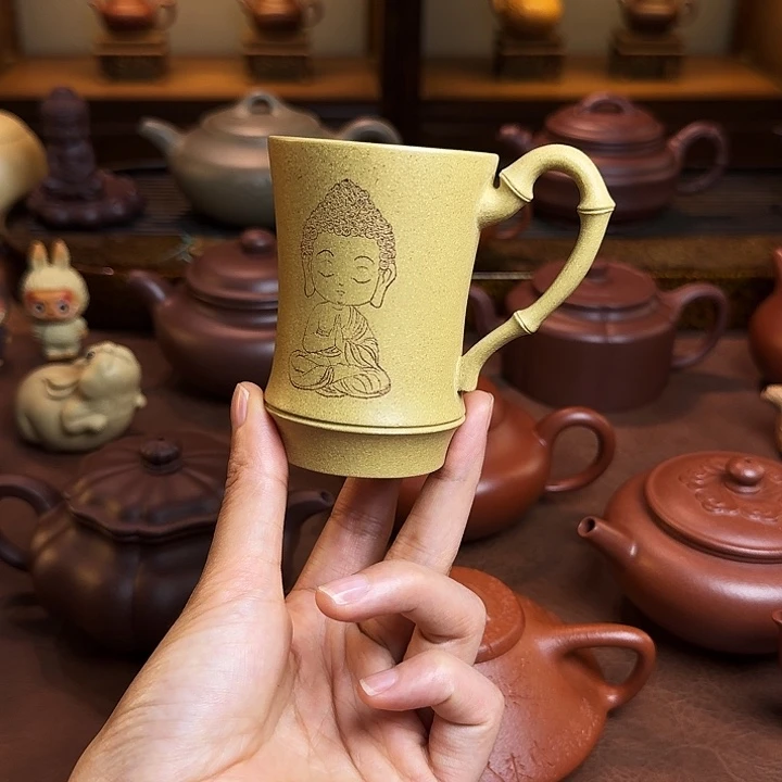 茶壶紫砂主人杯，段泥