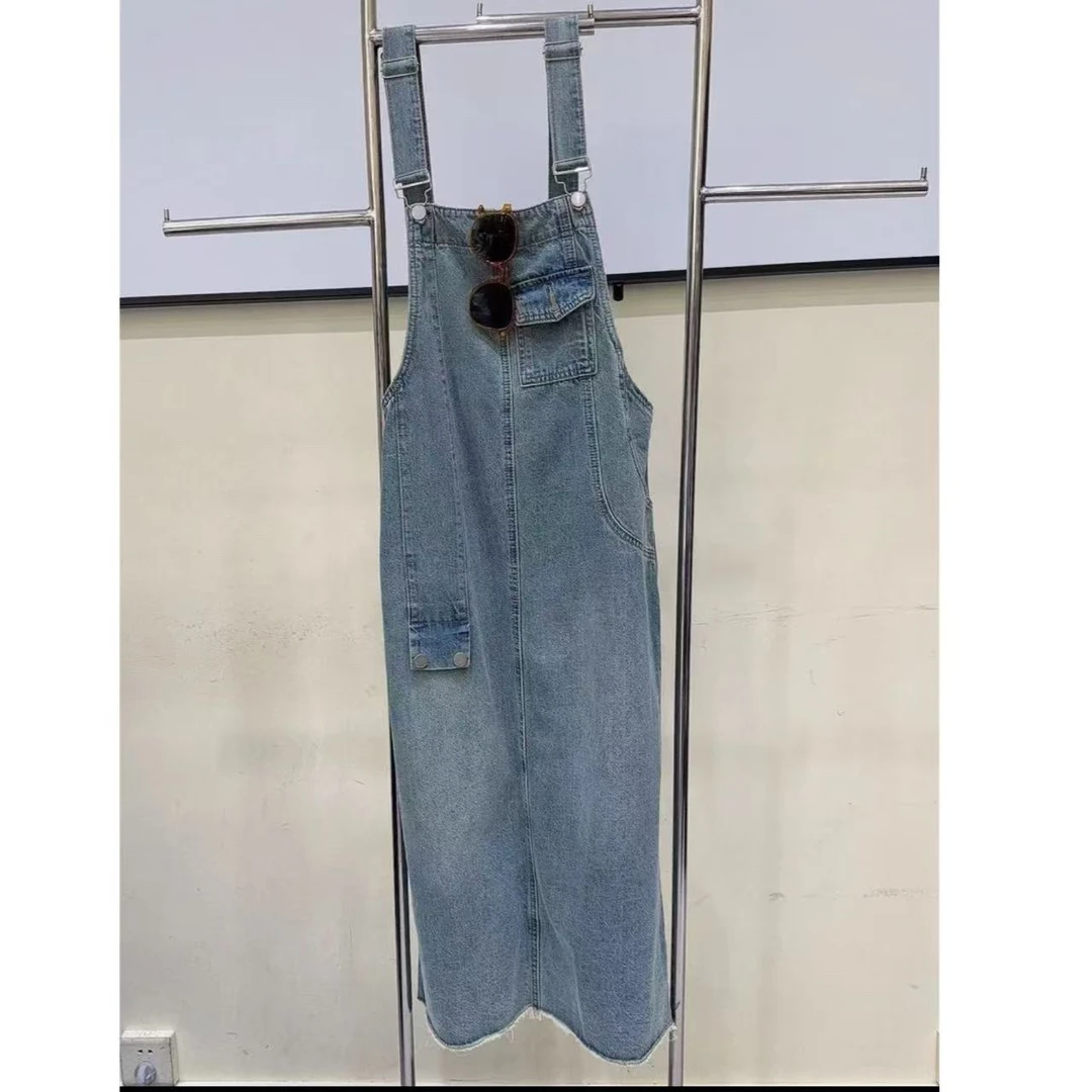 【新款背带裙】】减龄拼色显瘦百搭遮肉神器背带裙11065夏季时尚洋气