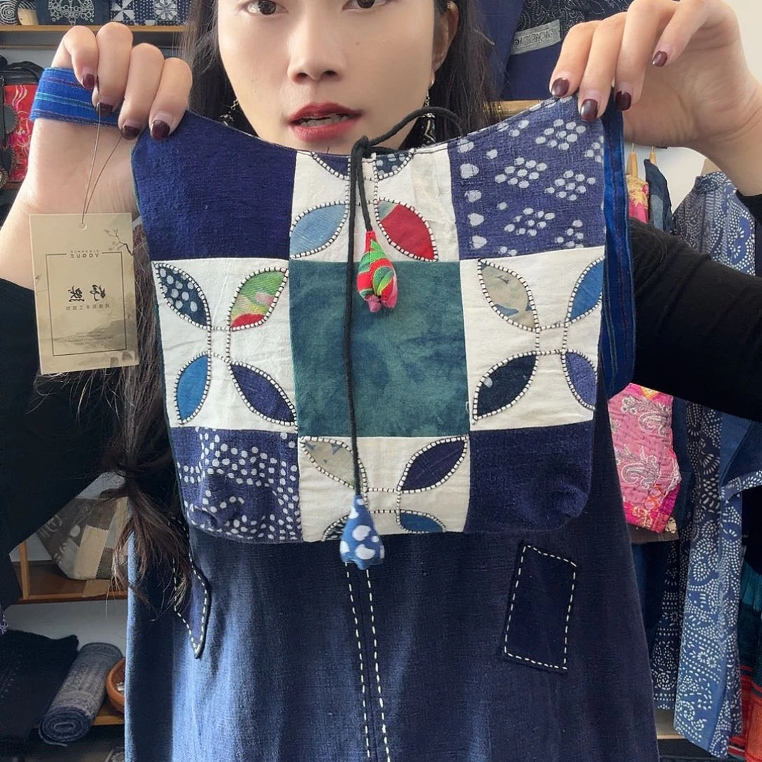 棉妤然服饰土布贴布绣包