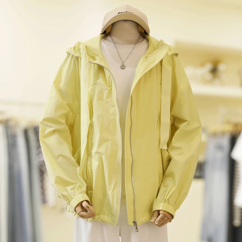 zaw大码女装120斤到220斤高端连帽防晒外套夏季薄款胖mm上衣25147