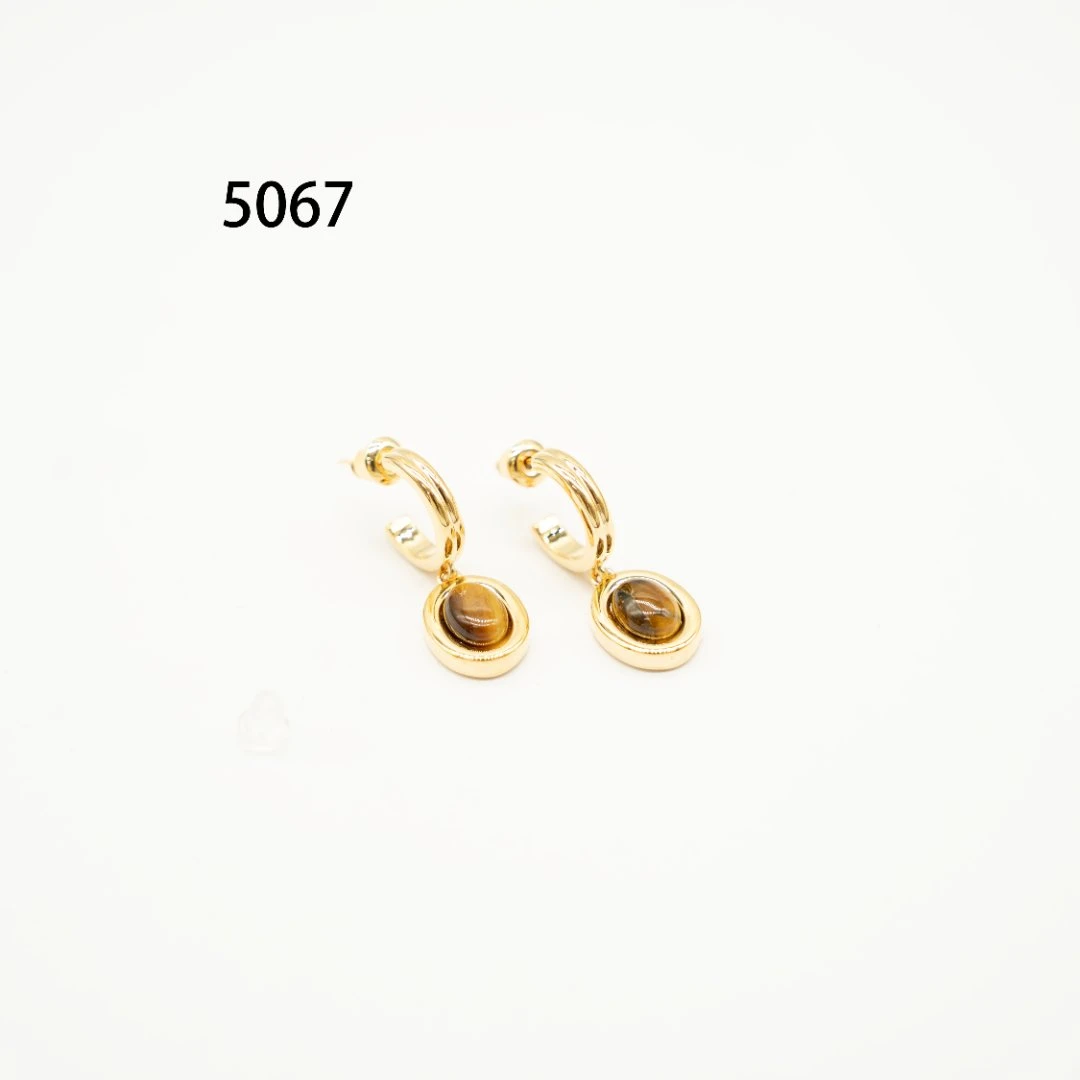 铜合金耳饰 金色原创设计耳环耳扣ins小众饰品简约圈圈素款~5067