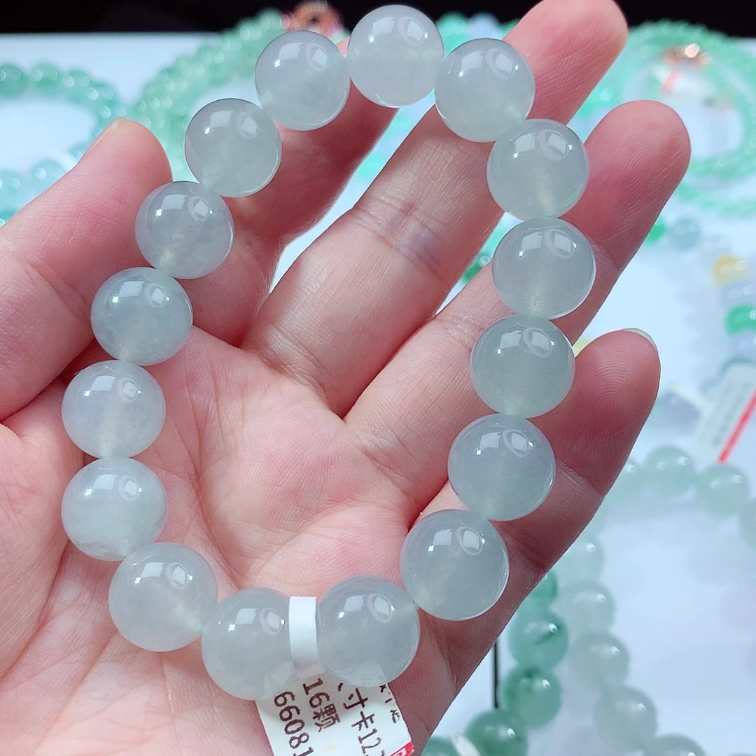 翡翠未镶嵌手链卡12.7