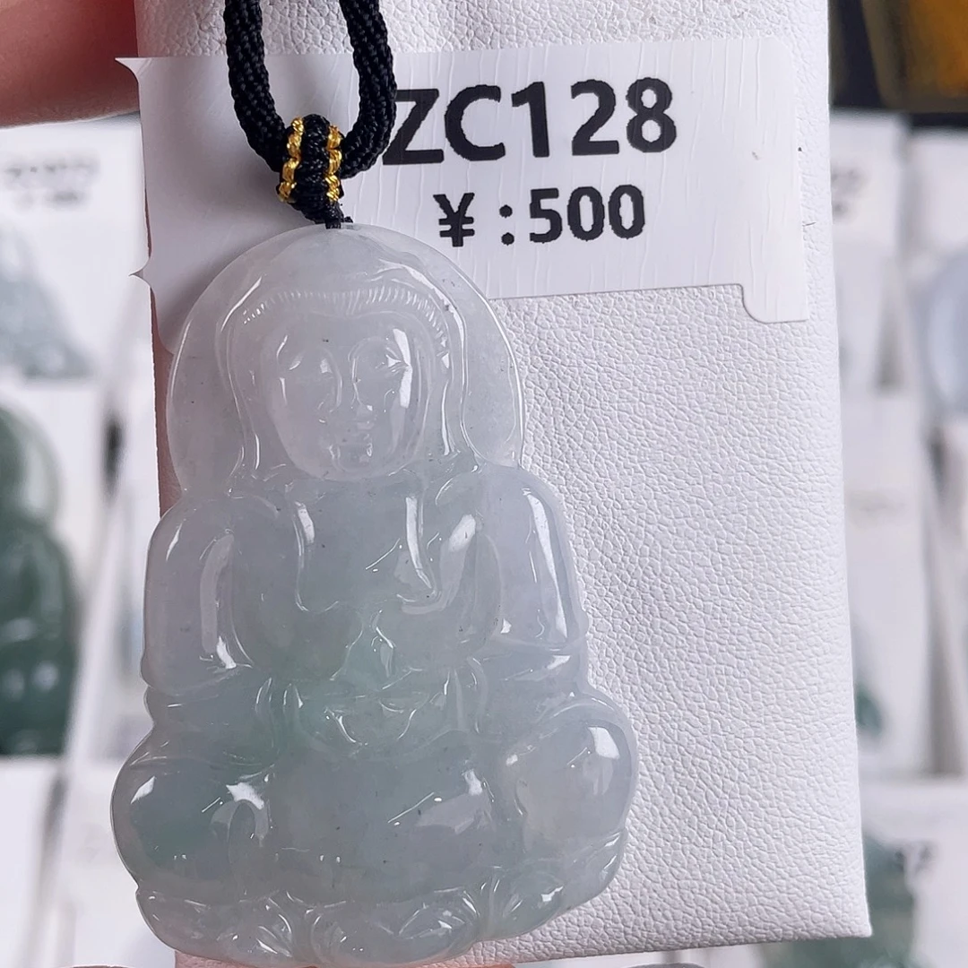 翡翠未镶嵌颈饰zc128