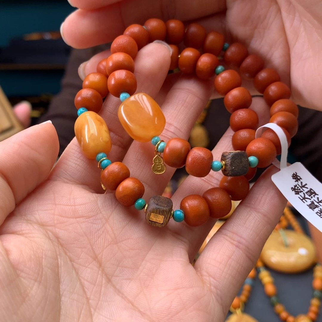 蜜蜡未镶嵌手串多样性发一