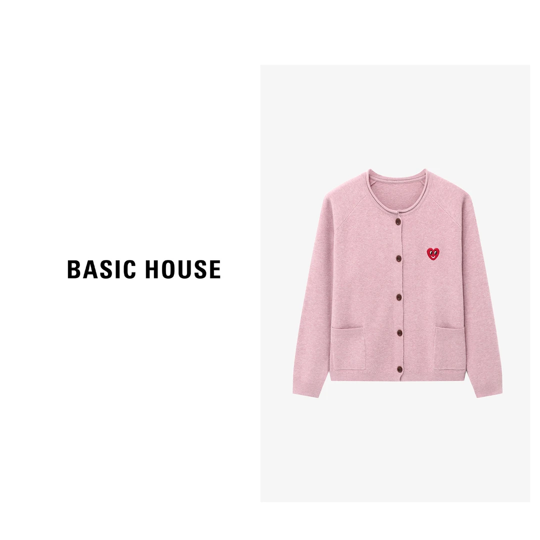 Basic House/百家好小香风气质针织短款时尚百搭毛衣-B06245I2602