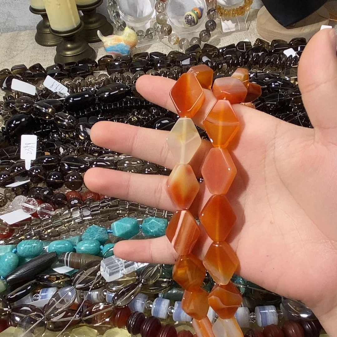 玛瑙/玉髓散珠红玛瑙片