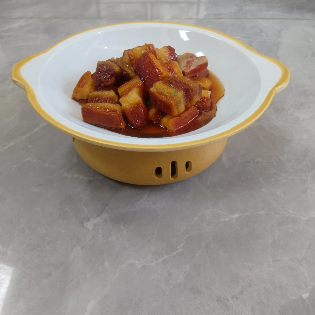 湘菜小炒黄牛肉双耳陶瓷保温盘大盘家用盘子炉座酒店饭店创意餐具