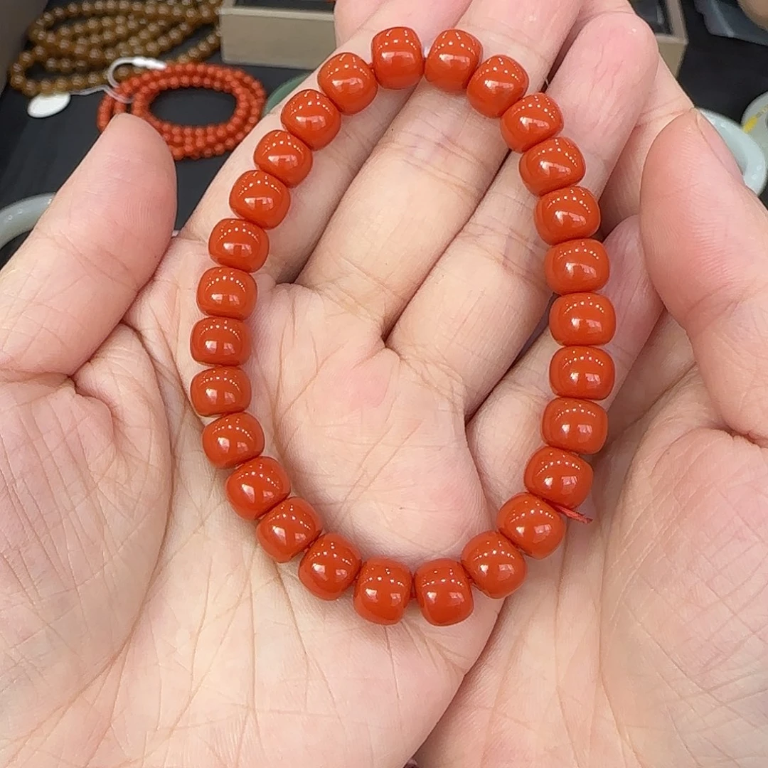 南红玛瑙手串未镶嵌小****麻