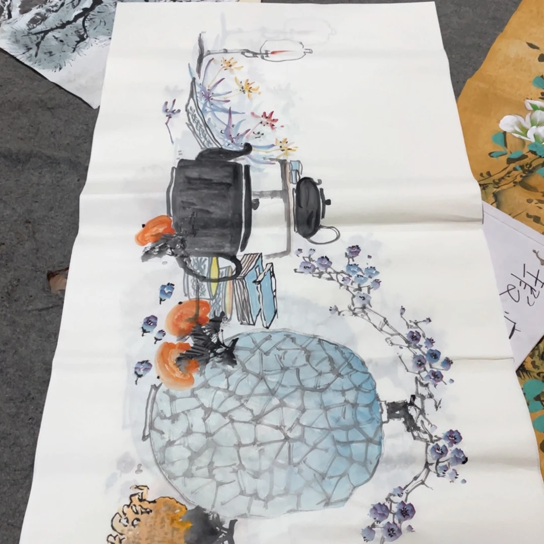 国画国画作品画心一张