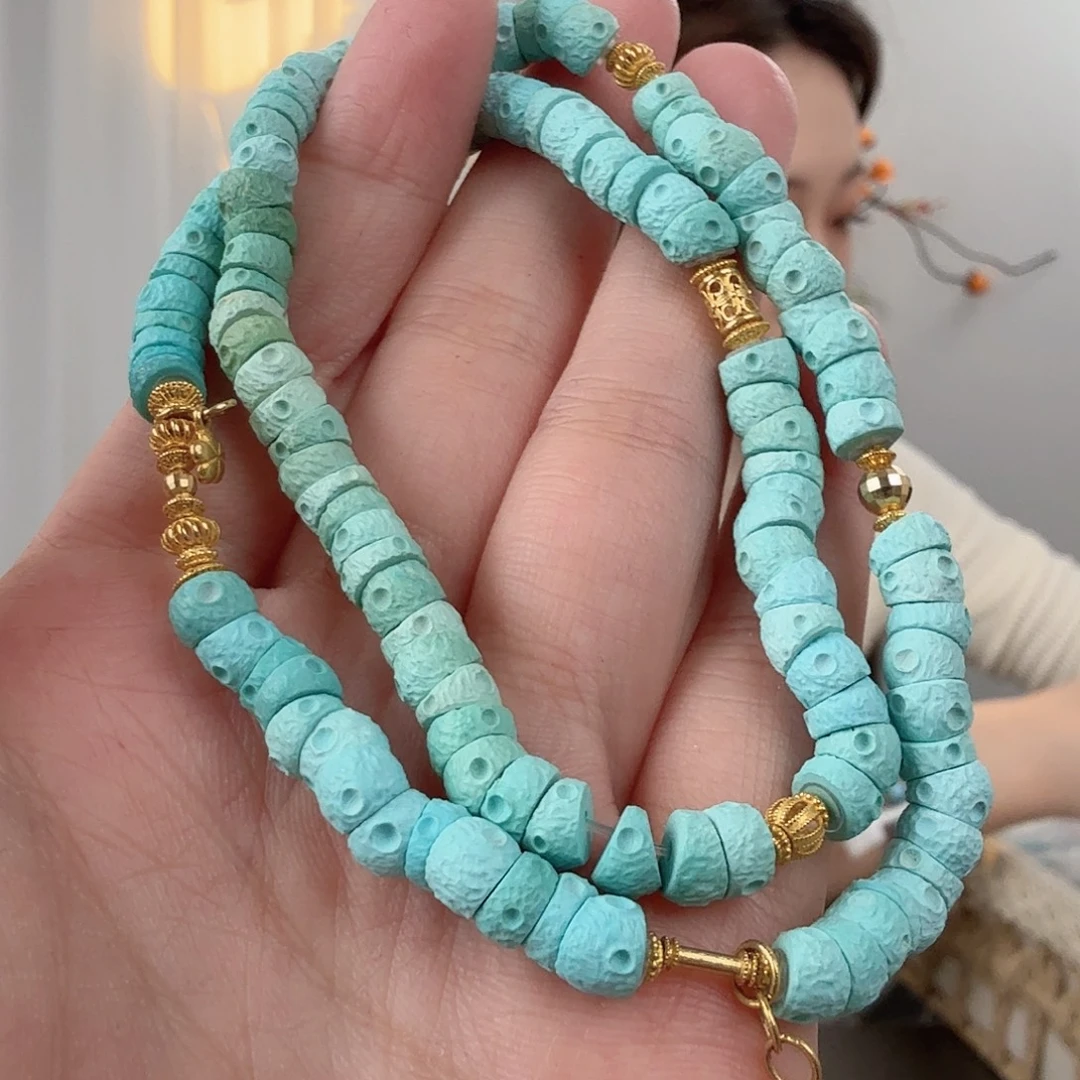 绿松石18K金镶嵌珠宝奇石