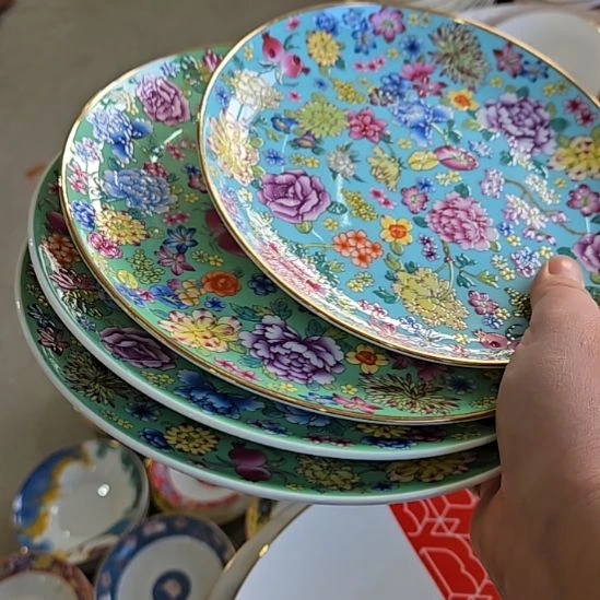 赞***英瓷片微瑕8寸3个浅盘7个1个浅666666