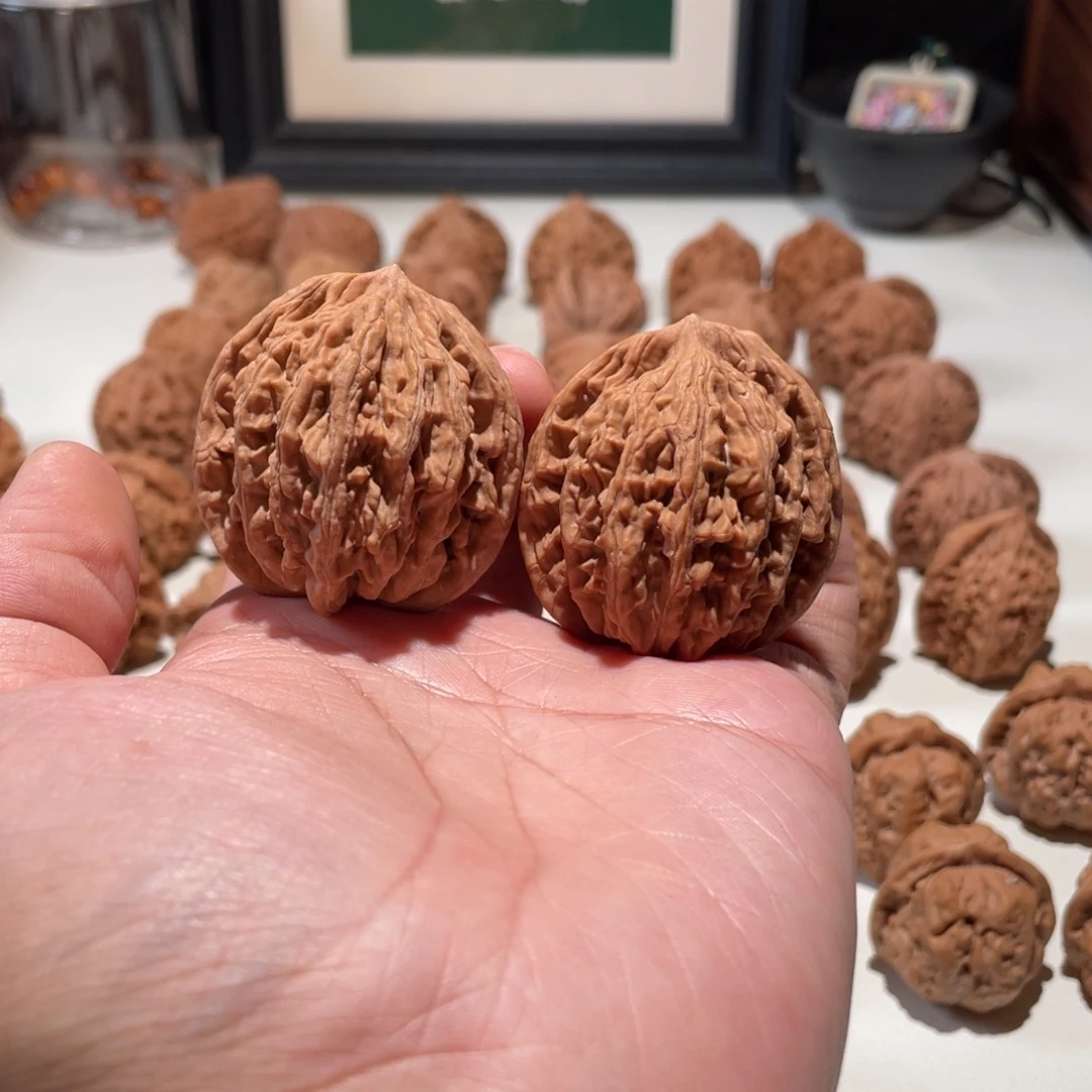 吊坠文玩核桃文玩核桃麦穗虎头41全品