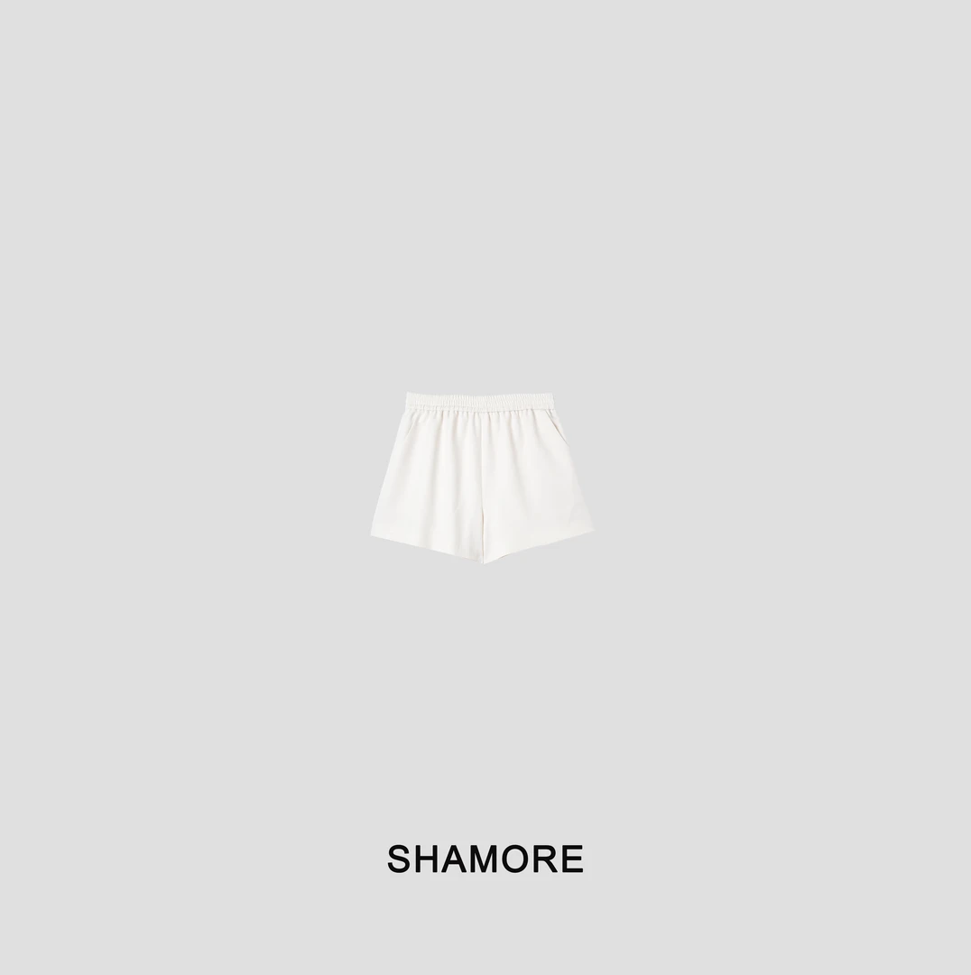 SHAMORE 「白露落霜」设计感法式小众夏日短裤SM0054-1