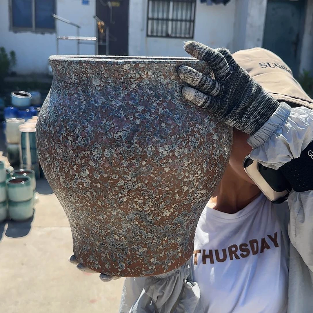 紫砂花盆王嫂花盆0719-137高31口26