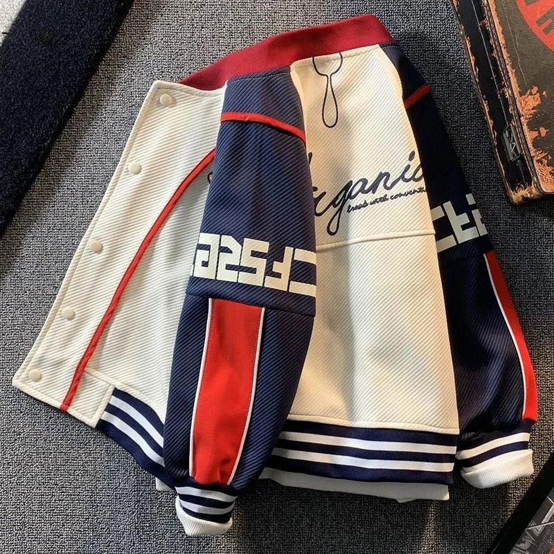 范哲萨/男童棒球服外套春秋季2025新款儿童装痞帅冲锋衣大男孩