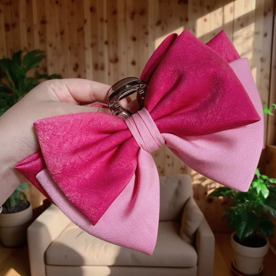 肌理感超大蝴蝶结抓夹公主头饰发饰