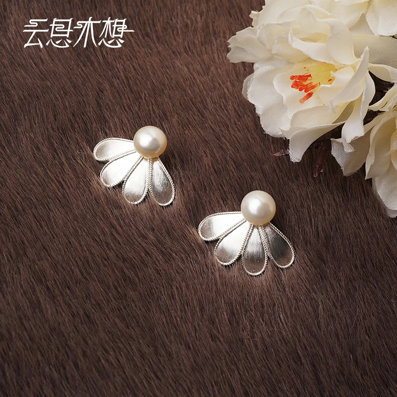 Ysimo-X云思木想 飞花落珠 天然珍珠耳坠13267